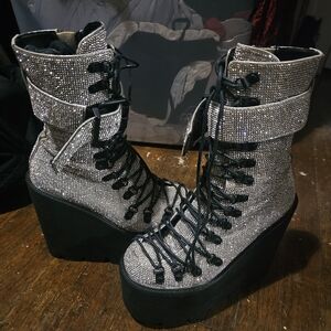Dolls Kill Bling Platform Traitor Boots